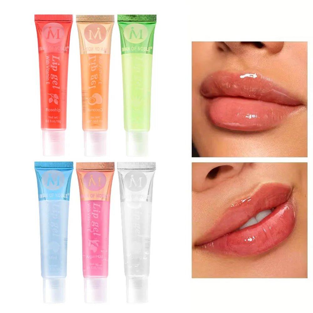 Fruity Glam 6 - Piece Lip Gloss Set — Hydrating Watery Glossy Lips - Mzunye