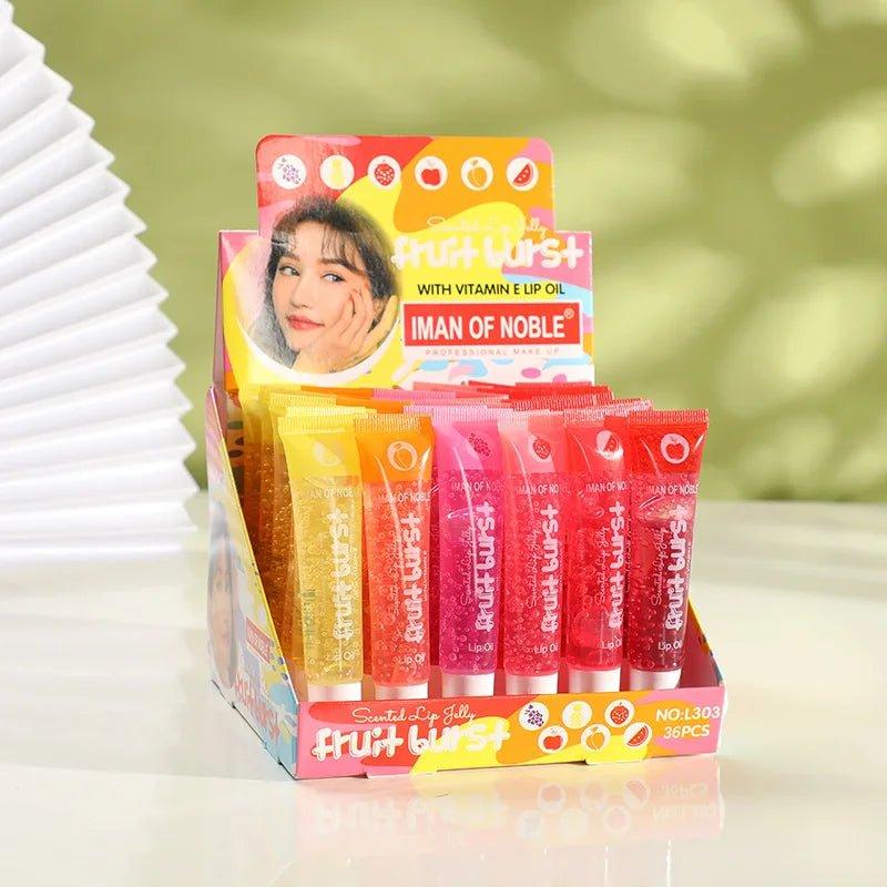 Fruity Glam 6 - Piece Lip Gloss Set — Hydrating Watery Glossy Lips - Mzunye
