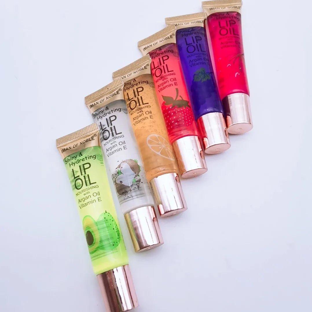 Fruity Glam 6 - Piece Lip Gloss Set — Hydrating Watery Glossy Lips - Mzunye