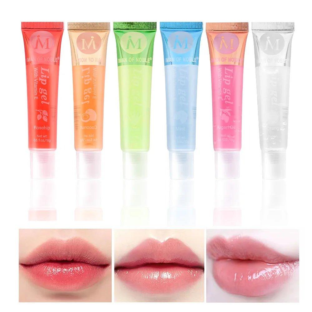 Fruity Glam 6 - Piece Lip Gloss Set — Hydrating Watery Glossy Lips - Mzunye