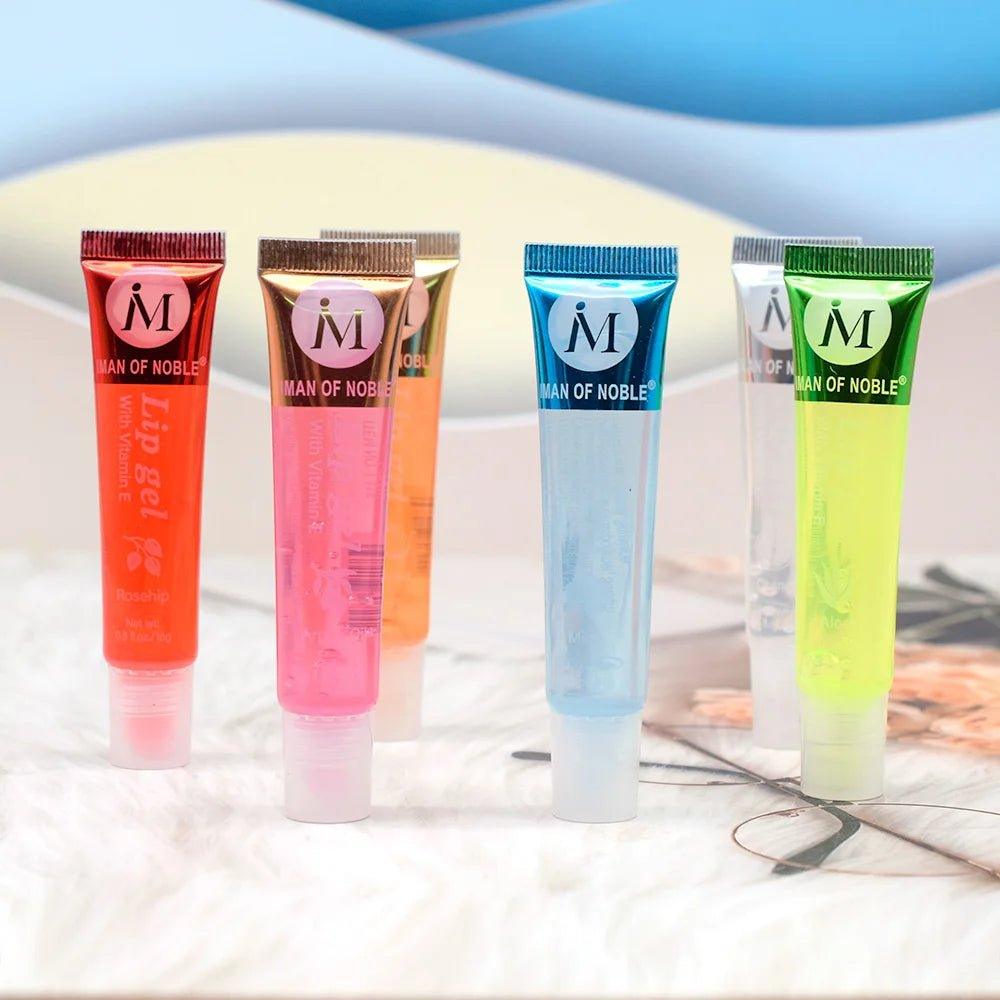 Fruity Glam 6 - Piece Lip Gloss Set — Hydrating Watery Glossy Lips - Mzunye