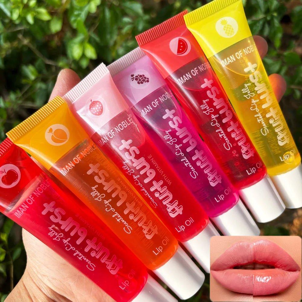 Fruity Glam 6 - Piece Lip Gloss Set — Hydrating Watery Glossy Lips - Mzunye