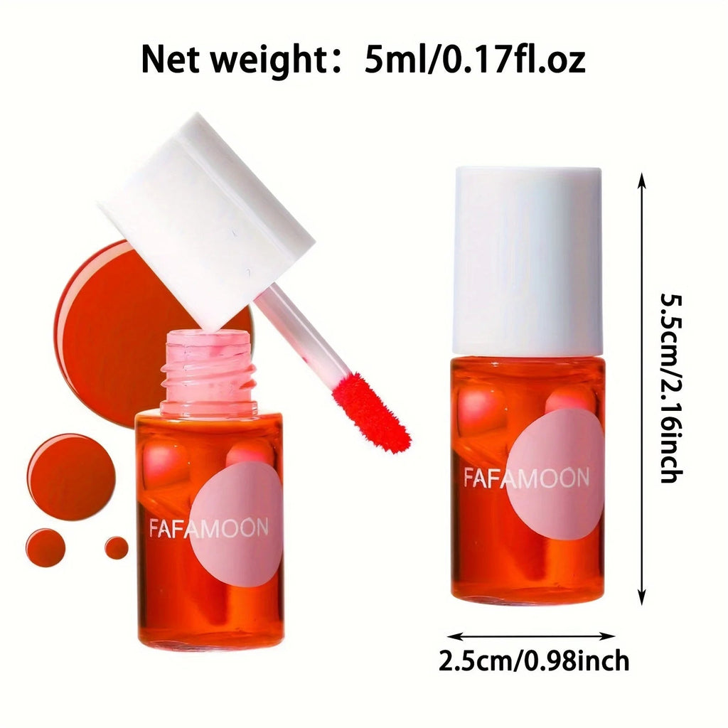 Fruity Lip Tint Water Gloss — Moisturizing Waterproof Liquid Lipstick in 4 Long - Lasting Colors - Mzunye
