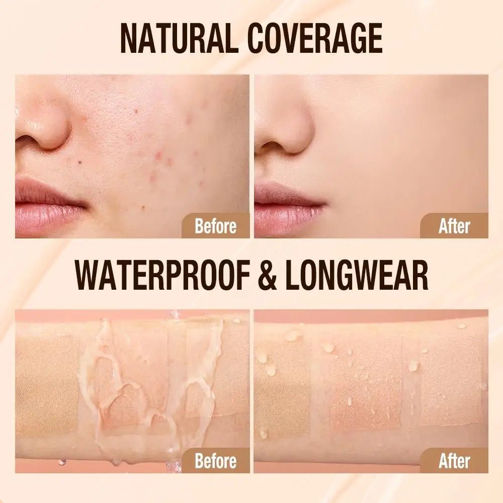 Full Coverage Liquid Foundation SPF30 — Matte Finish, Waterproof, 30ml - Mzunye