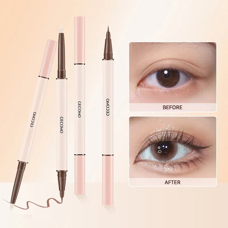 GECOMO Dual - Ended 3D Silkworm Highlighter Pen — Brightening, Waterproof, Long - Lasting - Mzunye