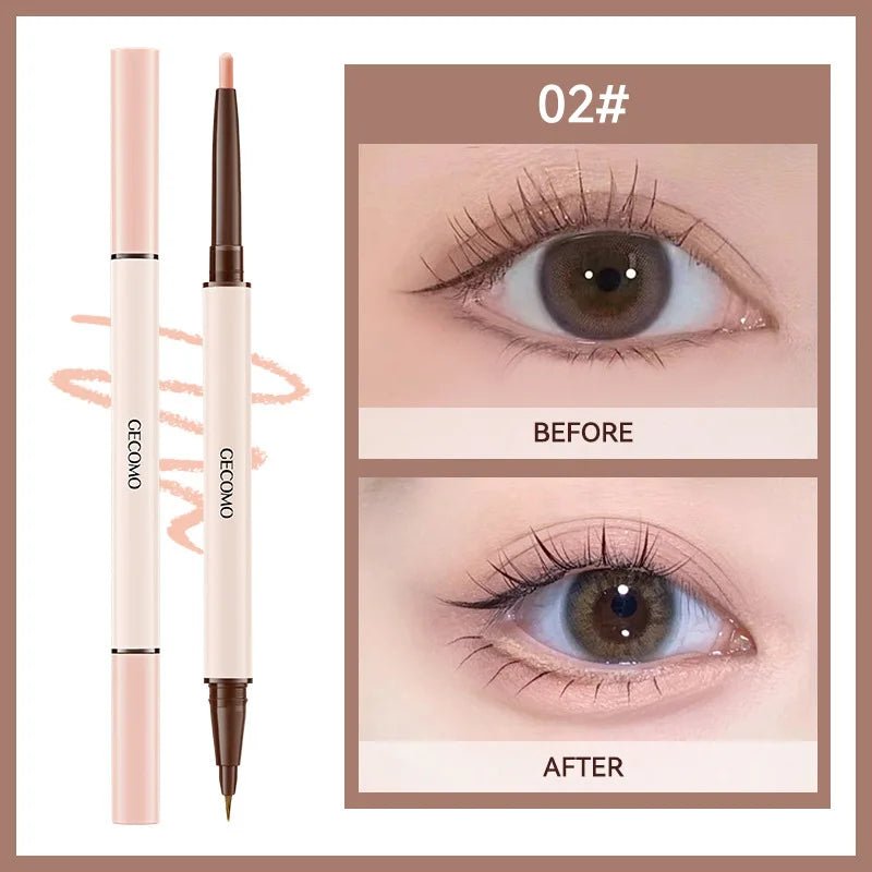 GECOMO Dual - Ended 3D Silkworm Highlighter Pen — Brightening, Waterproof, Long - Lasting - Mzunye