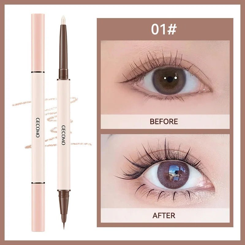 GECOMO Dual - Ended 3D Silkworm Highlighter Pen — Brightening, Waterproof, Long - Lasting - Mzunye