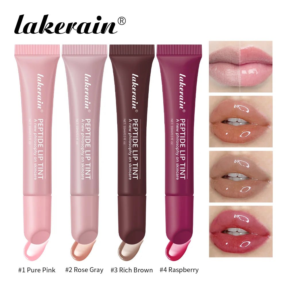 Glass Lip Oil Serum — 10ml Jelly Mirror Glaze with 8 Shades - Mzunye