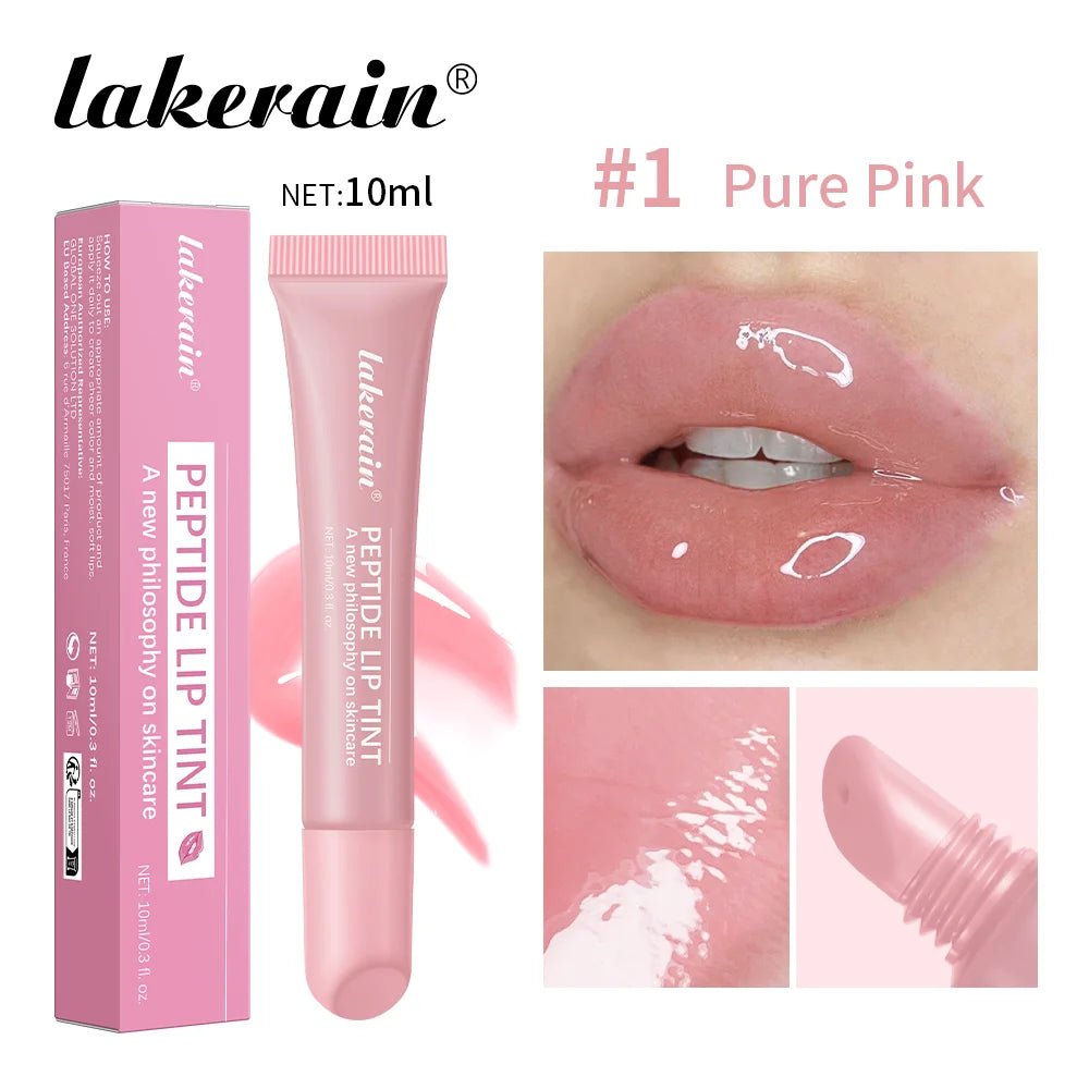 Glass Lip Oil Serum — 10ml Jelly Mirror Glaze with 8 Shades - Mzunye
