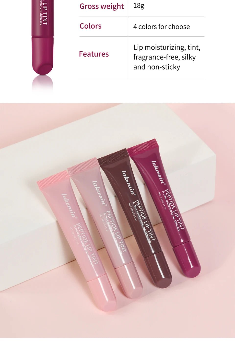 Glass Lip Oil Serum — 10ml Jelly Mirror Glaze with 8 Shades - Mzunye