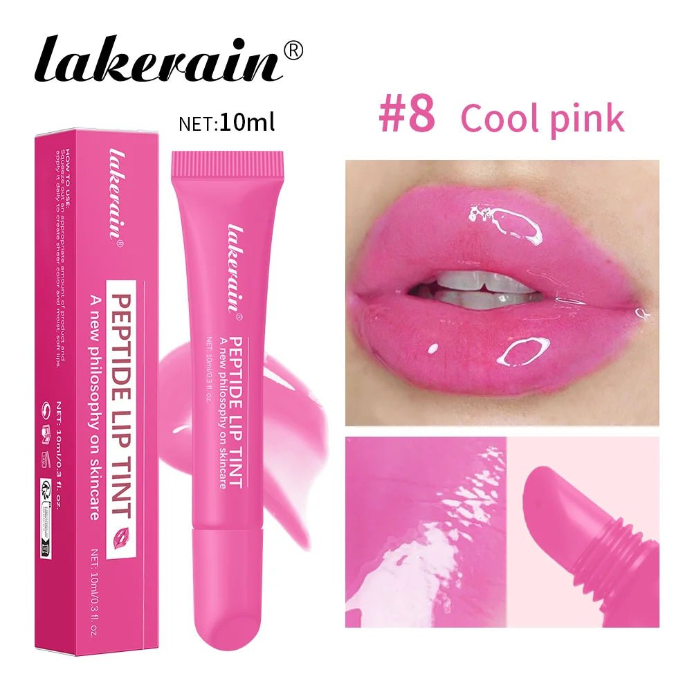 Glass Lip Oil Serum — 10ml Jelly Mirror Glaze with 8 Shades - Mzunye