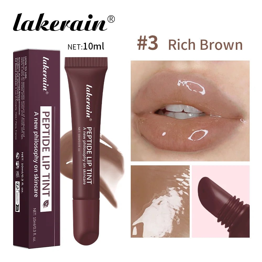Glass Lip Oil Serum — 10ml Jelly Mirror Glaze with 8 Shades - Mzunye