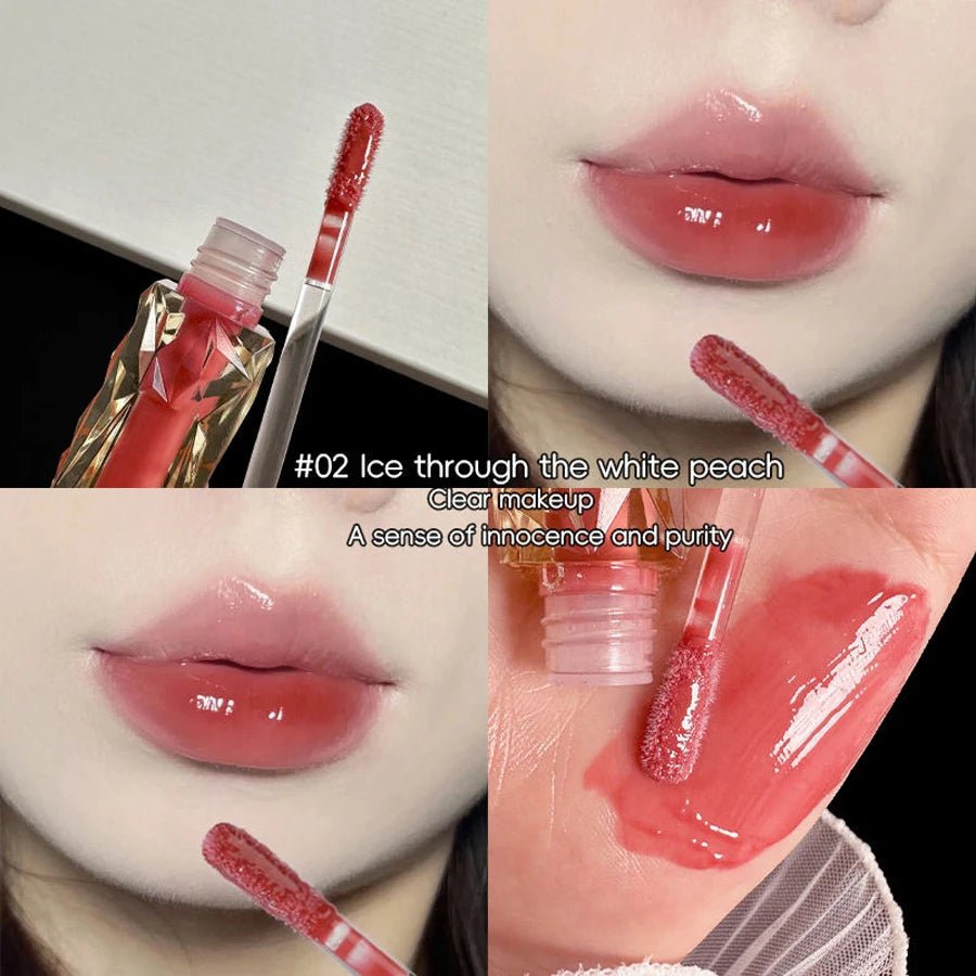 Glass Mirror Lip Gloss — Waterproof Long - Lasting Transparent Color - Mzunye