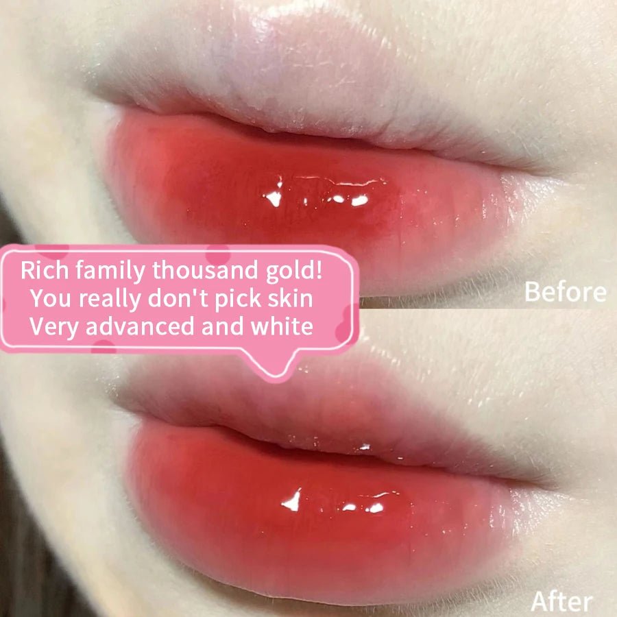 Glass Mirror Lip Gloss — Waterproof Long - Lasting Transparent Color - Mzunye