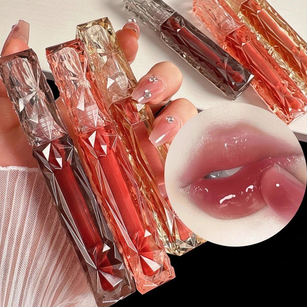 Glass Mirror Lip Gloss — Waterproof Long - Lasting Transparent Color - Mzunye