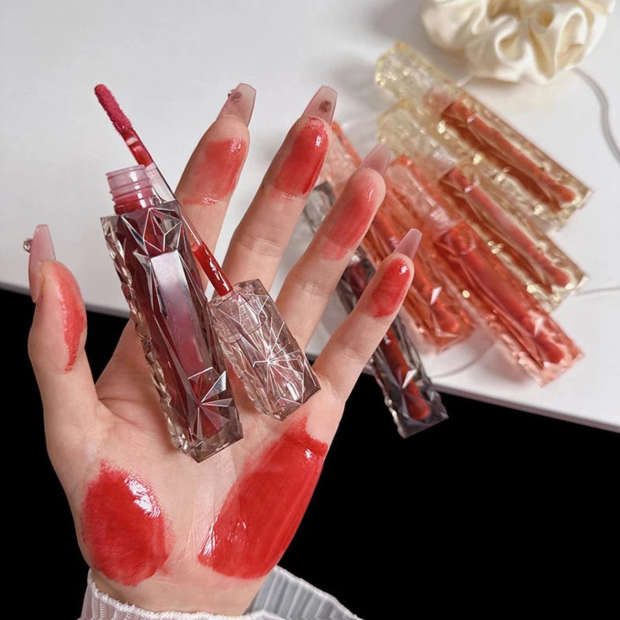 Glass Mirror Lip Gloss — Waterproof Long - Lasting Transparent Color - Mzunye