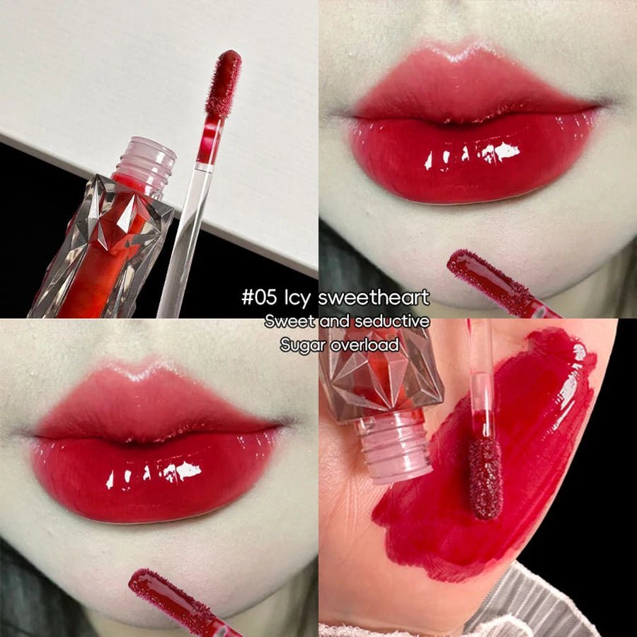 Glass Mirror Lip Gloss — Waterproof Long - Lasting Transparent Color - Mzunye