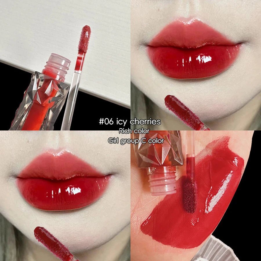 Glass Mirror Lip Gloss — Waterproof Long - Lasting Transparent Color - Mzunye
