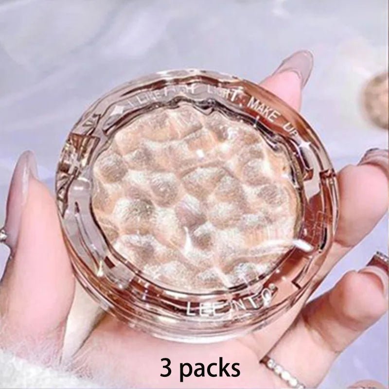 Glitter Highlight Contour Palette — High Gloss Powder Natural Glow Concealer Lasting Light in 4 Shades - Mzunye