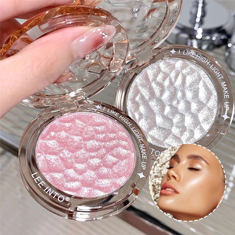 Glitter Highlight Contour Palette — High Gloss Powder Natural Glow Concealer Lasting Light in 4 Shades - Mzunye