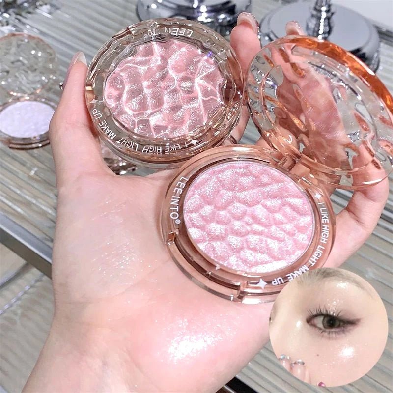 Glitter Highlight Contour Palette — High Gloss Powder Natural Glow Concealer Lasting Light in 4 Shades - Mzunye