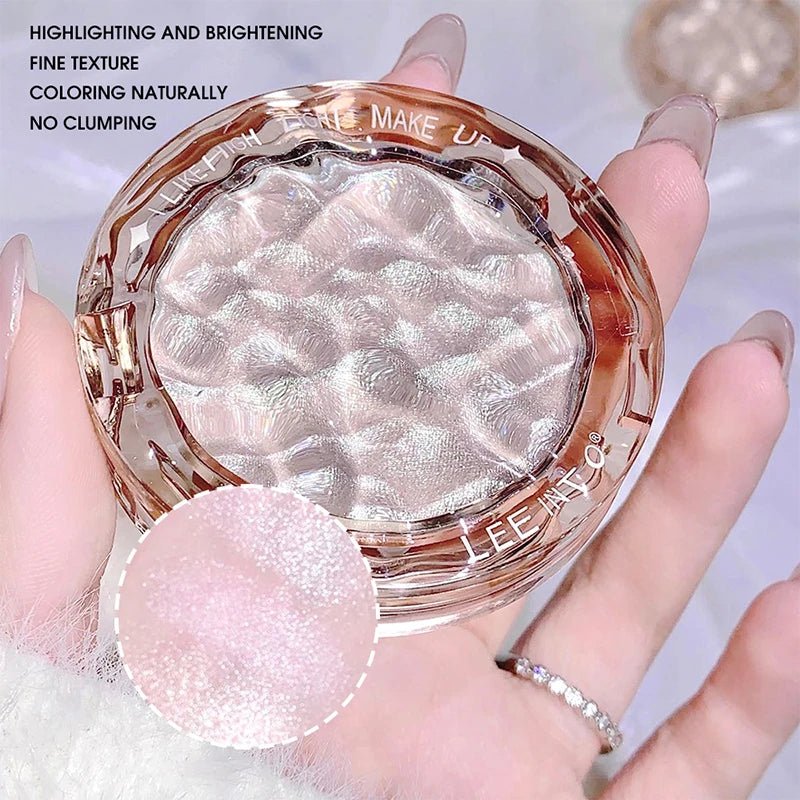 Glitter Highlight Contour Palette — High Gloss Powder Natural Glow Concealer Lasting Light in 4 Shades - Mzunye