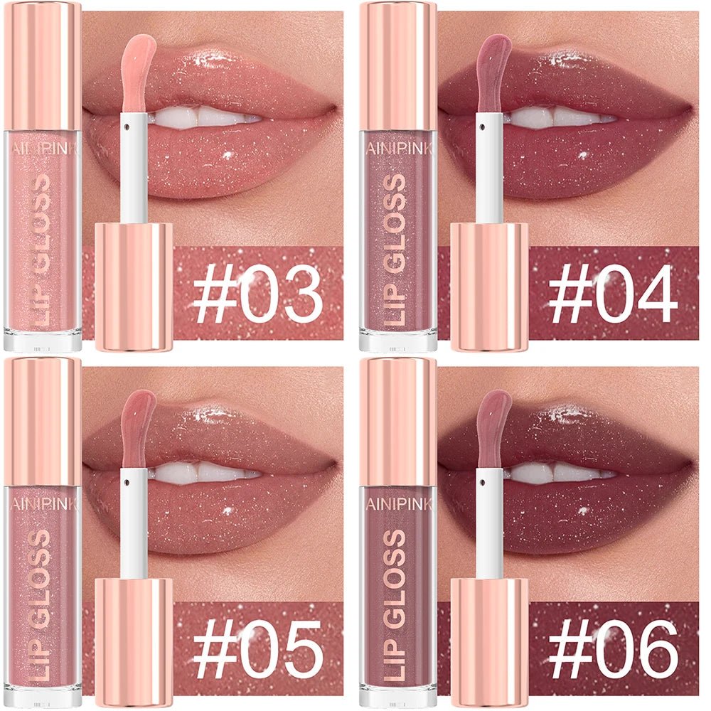 Glitter Lip Gloss — Moisturizing Waterproof Natural Lip Plumper with High Pigment & Long - Lasting Tint - Mzunye