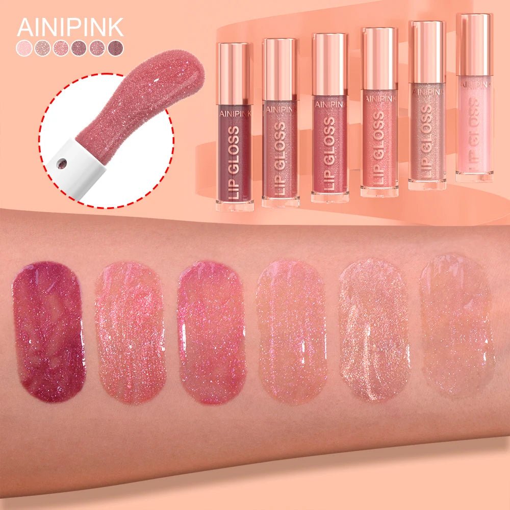 Glitter Lip Gloss — Moisturizing Waterproof Natural Lip Plumper with High Pigment & Long - Lasting Tint - Mzunye