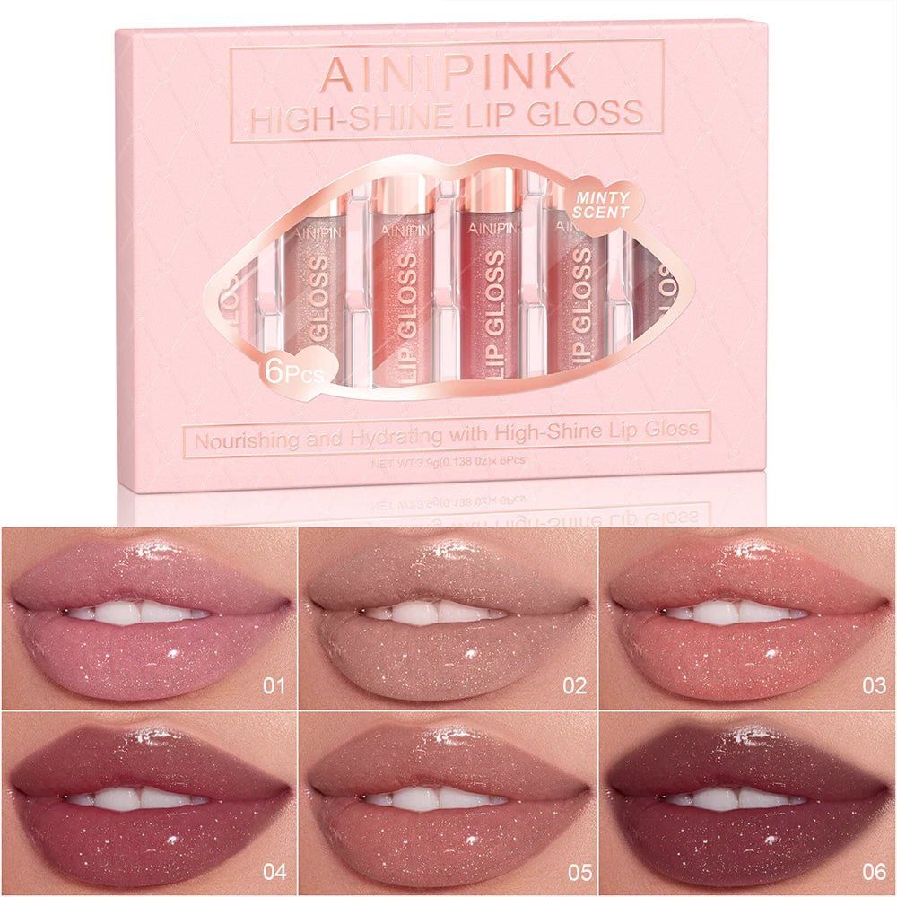 Glitter Lip Gloss — Moisturizing Waterproof Natural Lip Plumper with High Pigment & Long - Lasting Tint - Mzunye