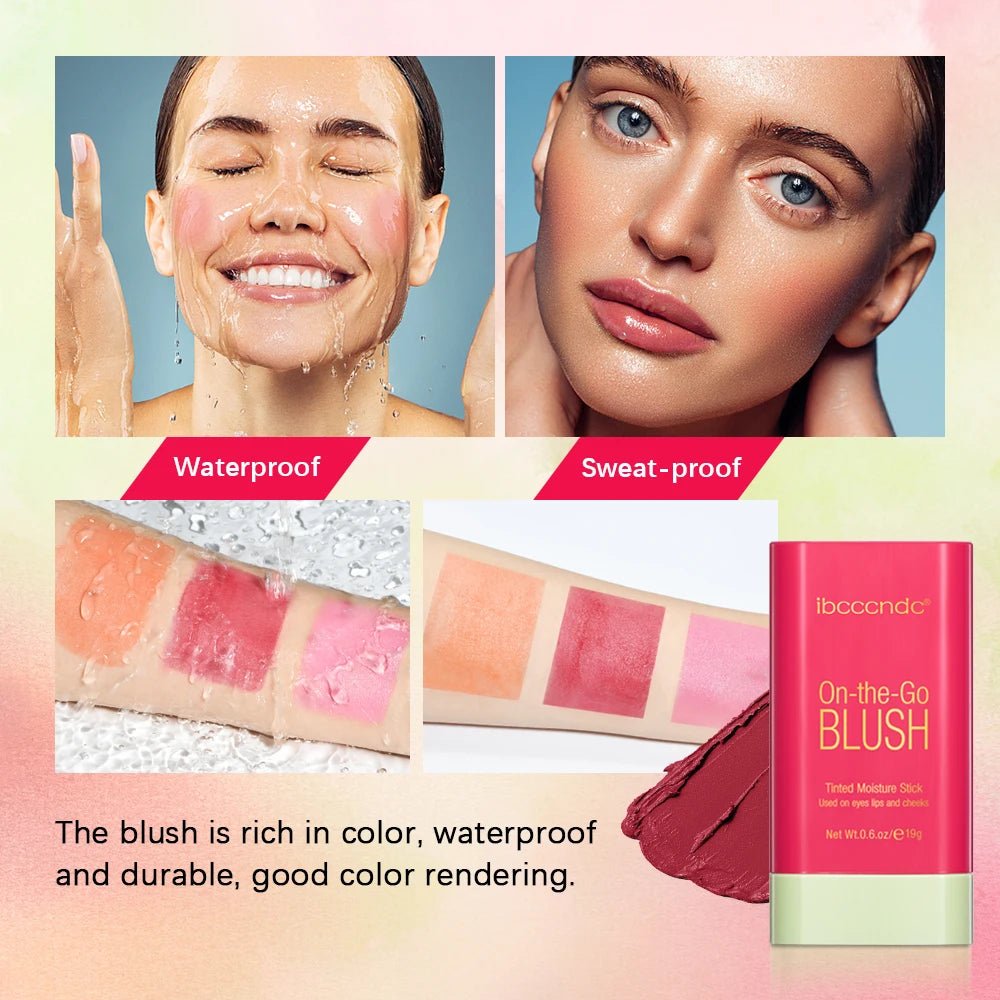 Glow Blush Stick — Waterproof Cream Blusher in 7 Shades - Mzunye
