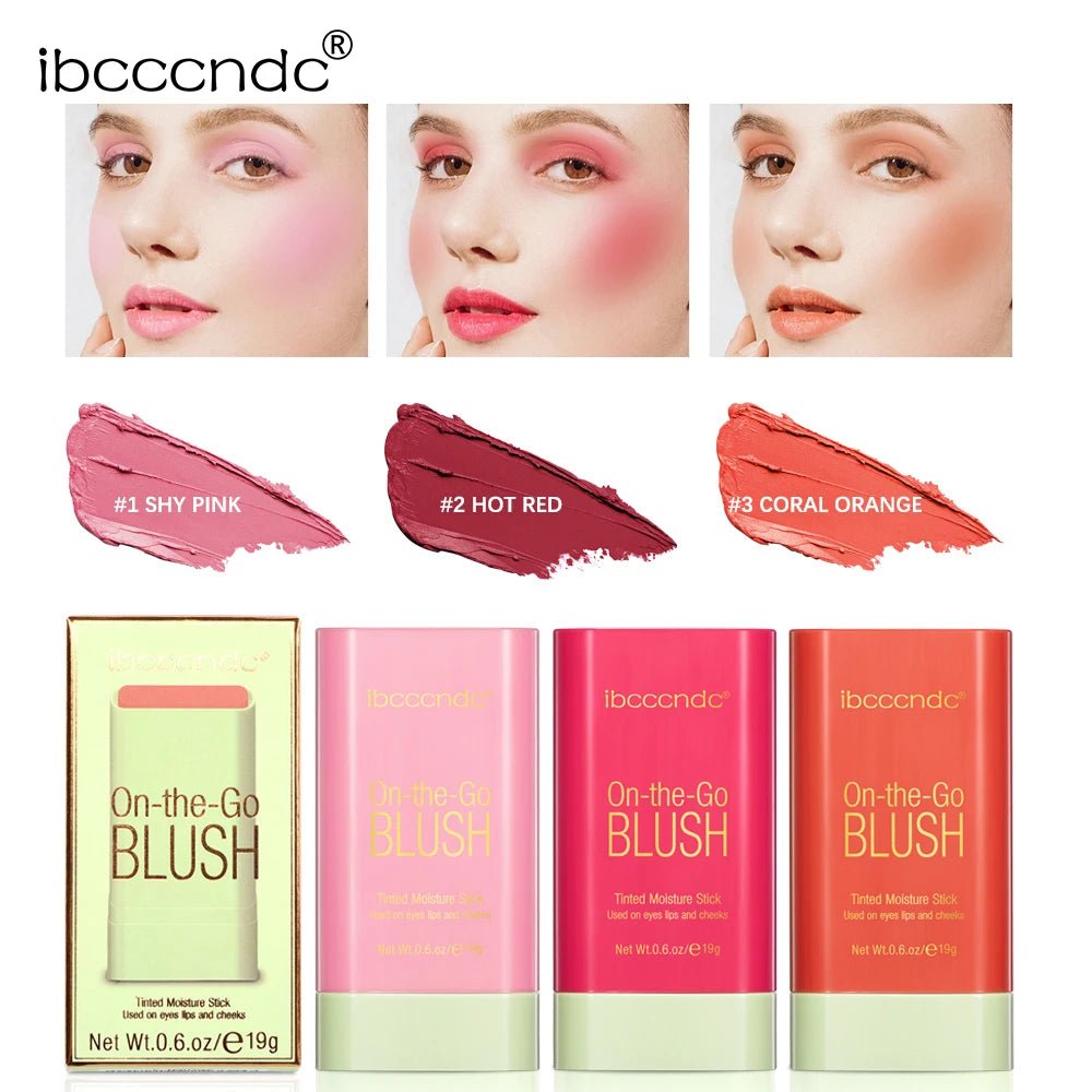 Glow Blush Stick — Waterproof Cream Blusher in 7 Shades - Mzunye