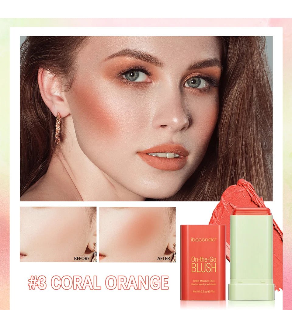 Glow Blush Stick — Waterproof Cream Blusher in 7 Shades - Mzunye