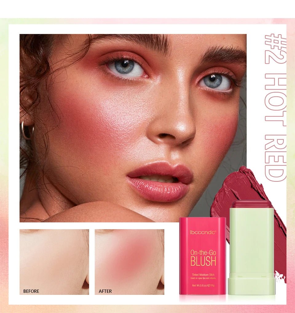 Glow Blush Stick — Waterproof Cream Blusher in 7 Shades - Mzunye