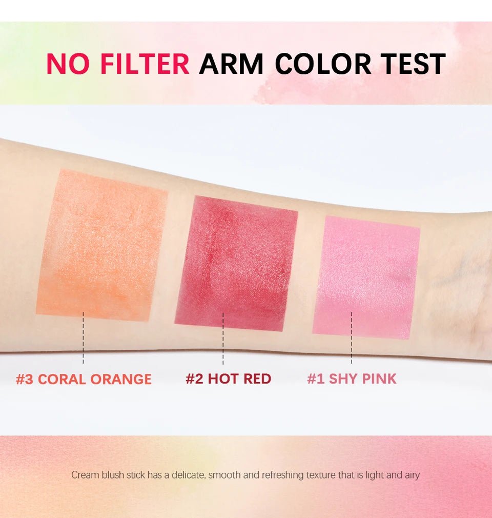 Glow Blush Stick — Waterproof Cream Blusher in 7 Shades - Mzunye