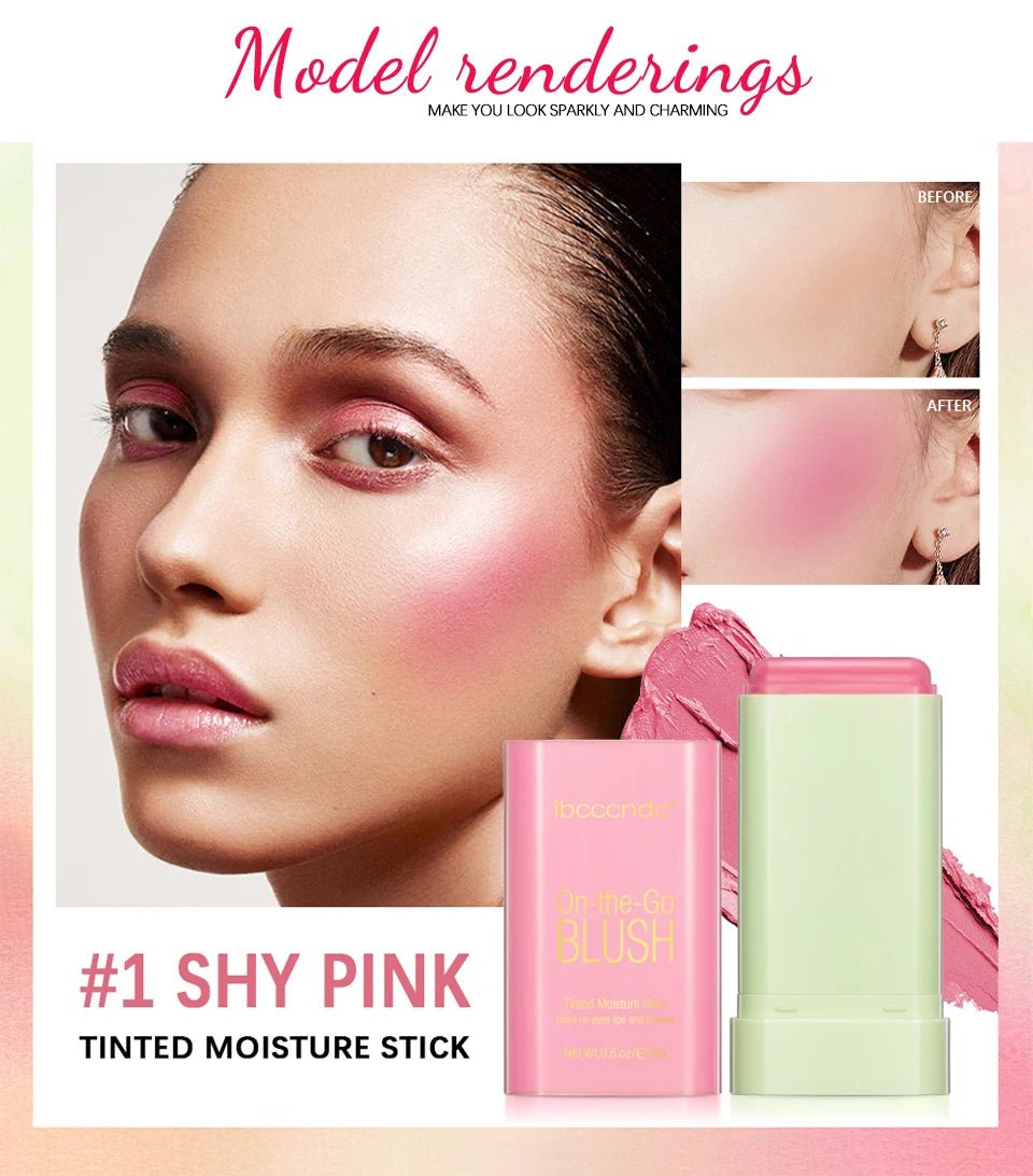 Glow Blush Stick — Waterproof Cream Blusher in 7 Shades - Mzunye
