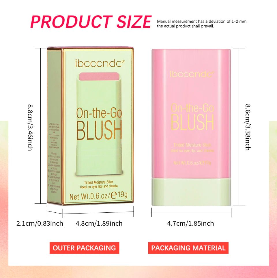 Glow Blush Stick — Waterproof Cream Blusher in 7 Shades - Mzunye