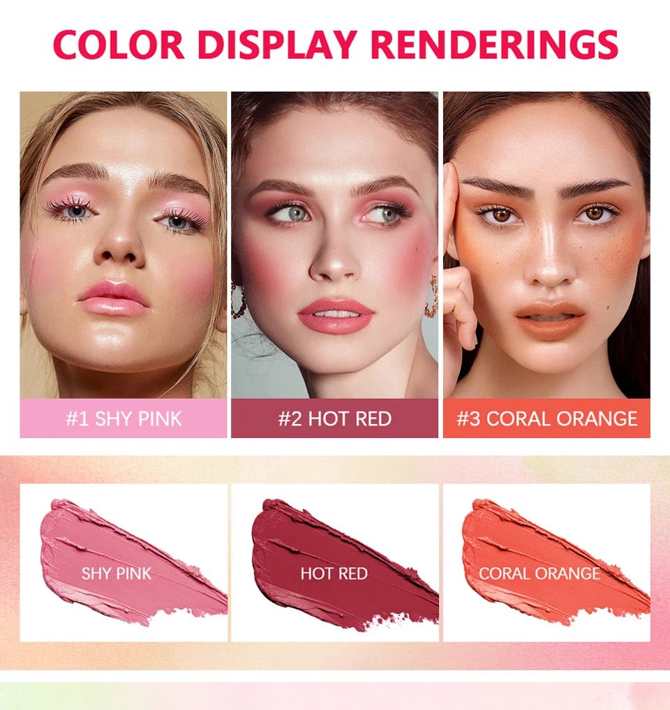 Glow Blush Stick — Waterproof Cream Blusher in 7 Shades - Mzunye