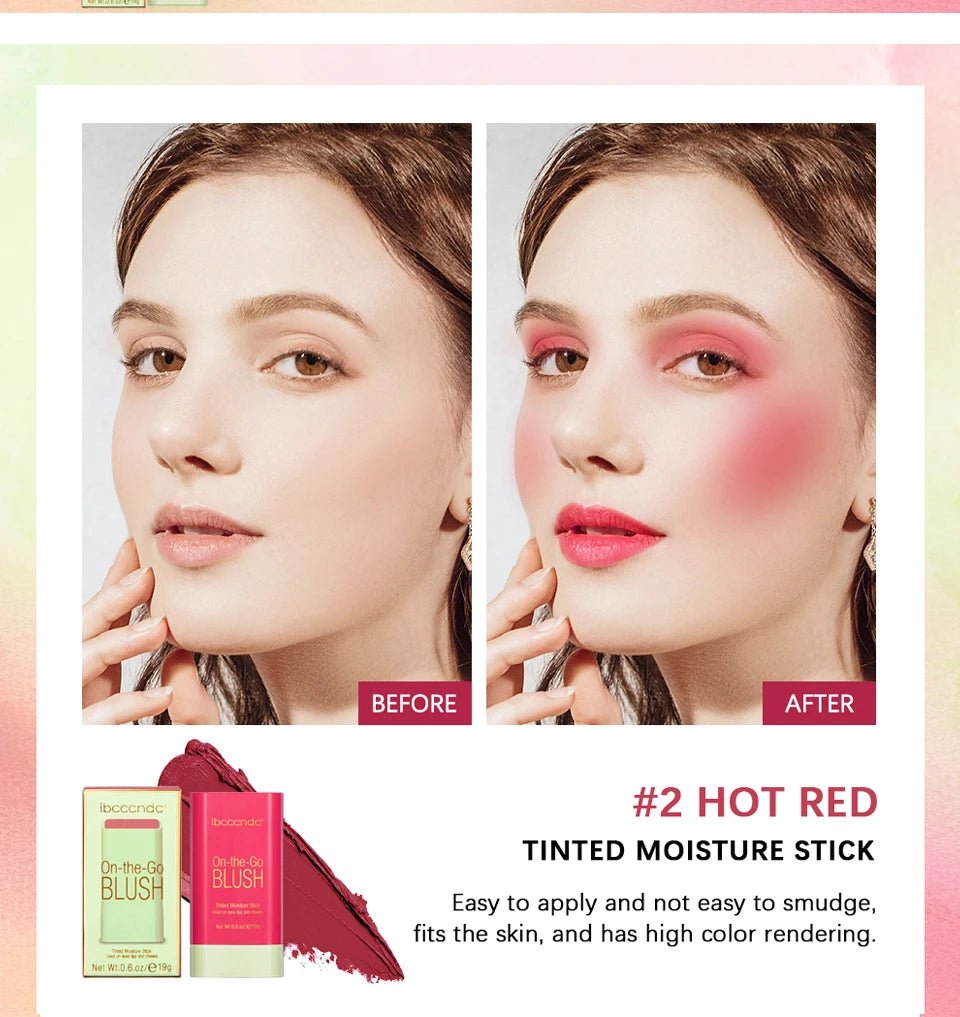 Glow Blush Stick — Waterproof Cream Blusher in 7 Shades - Mzunye