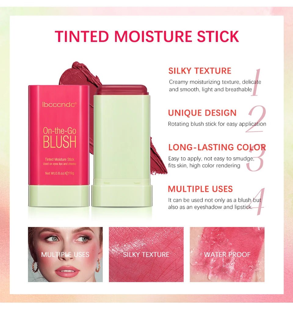 Glow Blush Stick — Waterproof Cream Blusher in 7 Shades - Mzunye