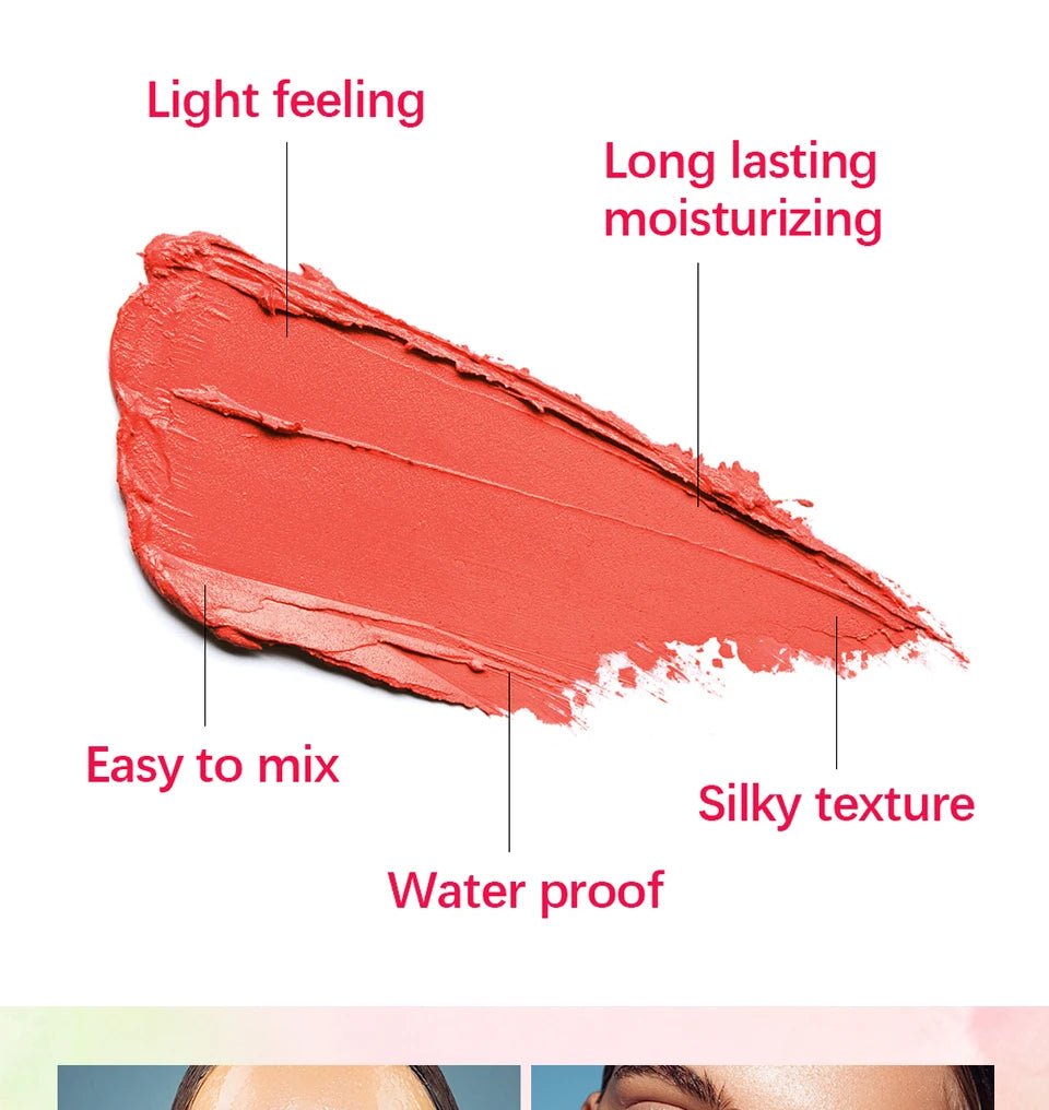 Glow Blush Stick — Waterproof Cream Blusher in 7 Shades - Mzunye