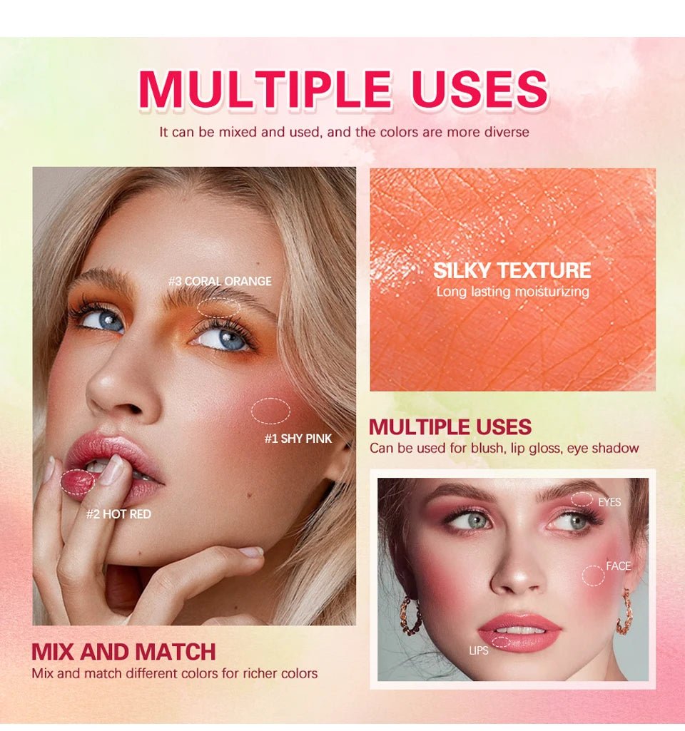 Glow Blush Stick — Waterproof Cream Blusher in 7 Shades - Mzunye