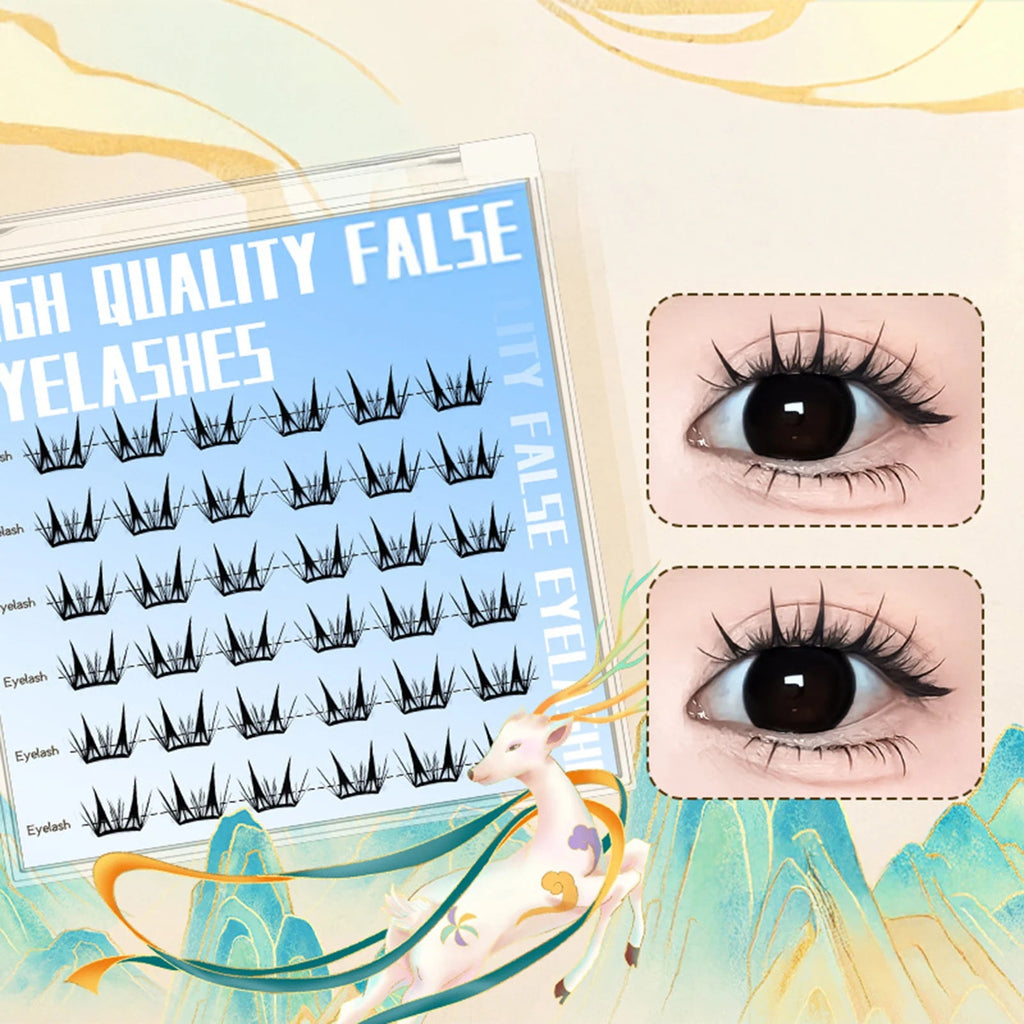 Glue - Free Lash Clusters — Eye - Lifting DIY Faux Lashes, 16 Styles - Mzunye