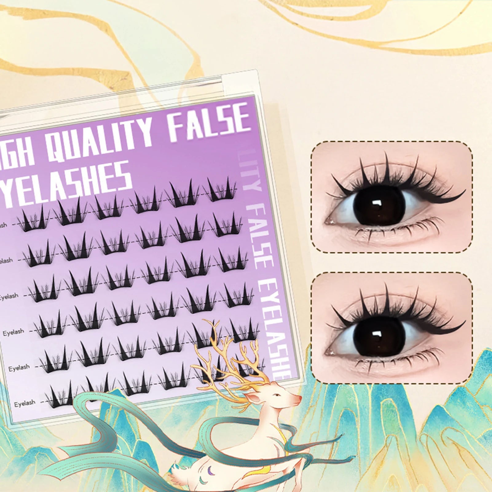 Glue - Free Lash Clusters — Eye - Lifting DIY Faux Lashes, 16 Styles - Mzunye