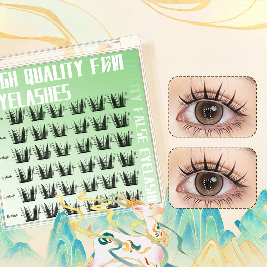 Glue - Free Lash Clusters — Eye - Lifting DIY Faux Lashes, 16 Styles - Mzunye