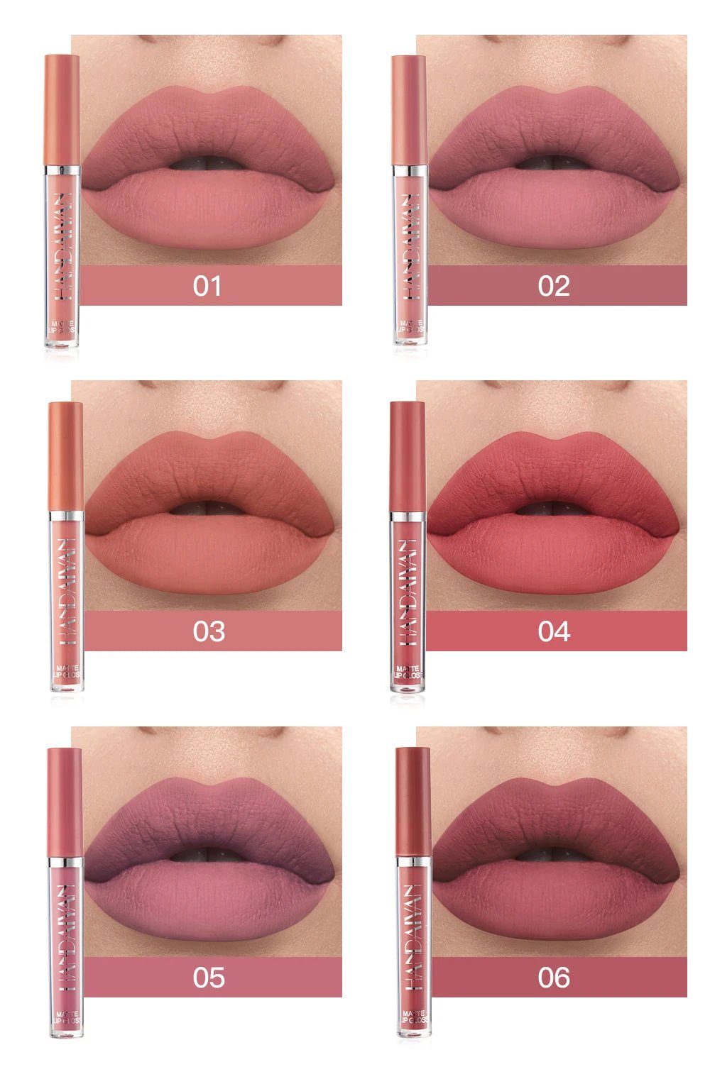 6pc Matte Liquid Lipstick Gift Box Set — Non-Stick Long-Lasting Formula | Mzunye
