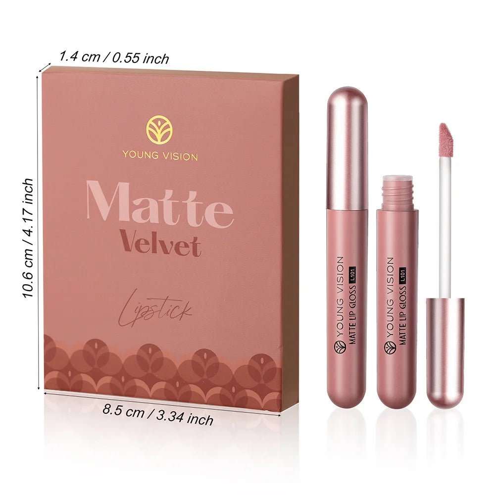 6pc Matte Liquid Lipstick Gift Box Set — Non-Stick Long-Lasting Formula | Mzunye