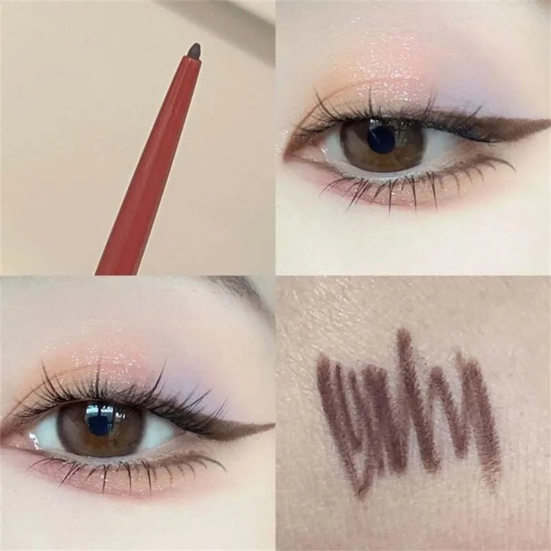 High - Pigment Waterproof Eyeliner Pencil — 12 Colours Including Wine Red & Nude Tones - Mzunye