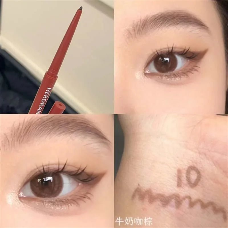 High - Pigment Waterproof Eyeliner Pencil — 12 Colours Including Wine Red & Nude Tones - Mzunye