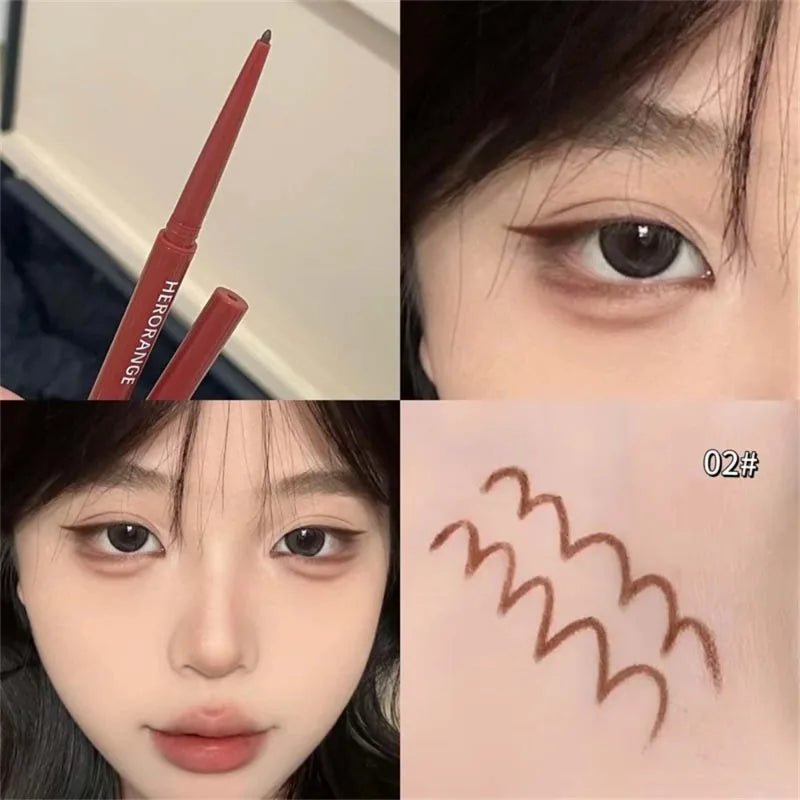 High - Pigment Waterproof Eyeliner Pencil — 12 Colours Including Wine Red & Nude Tones - Mzunye