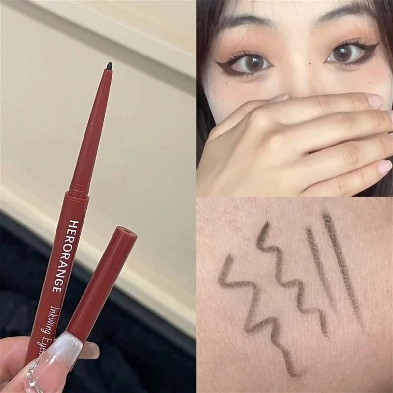 High - Pigment Waterproof Eyeliner Pencil — 12 Colours Including Wine Red & Nude Tones - Mzunye